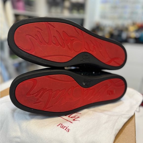 Christian Loubutin 43 - Black High-Top Men's Sneakers - Picture 7 of 9